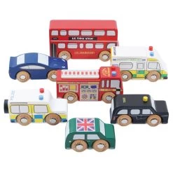 Le Toy Van London Car Set Hout