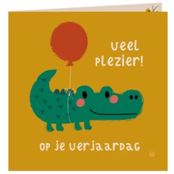 Bora Kaart Met Envelop Veel Plezier Krokodil