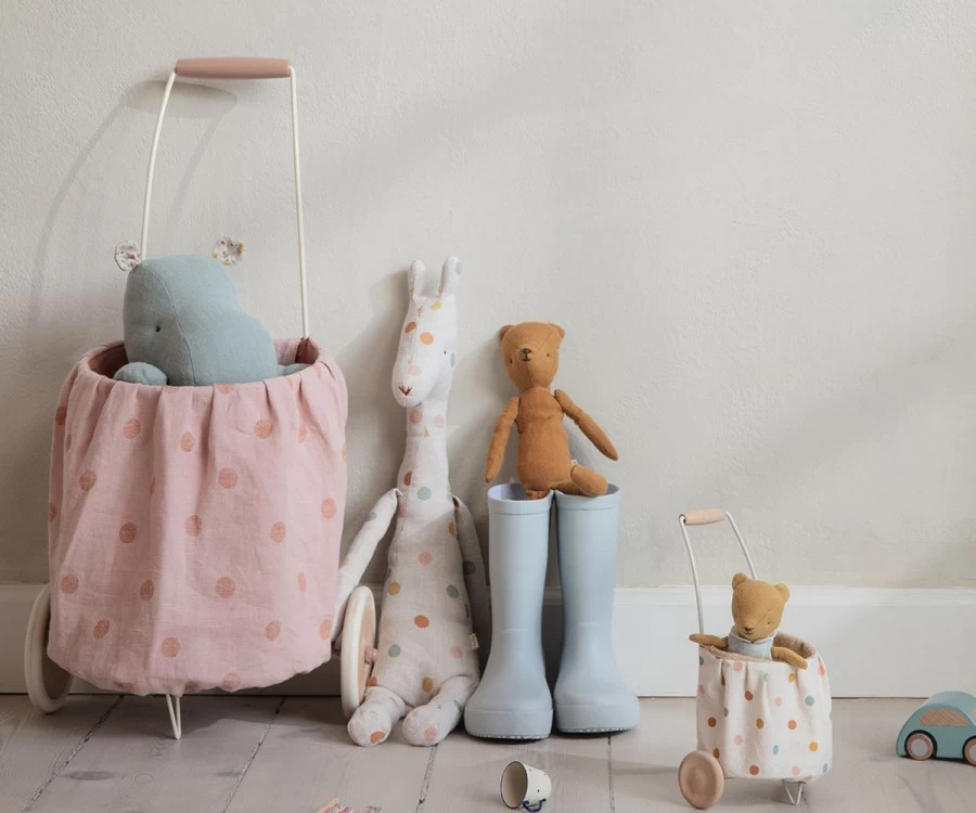 Maileg Trolley Multi Dots Roze 6 Maileg Trolley Multi Dots Roze - Afbeelding 4