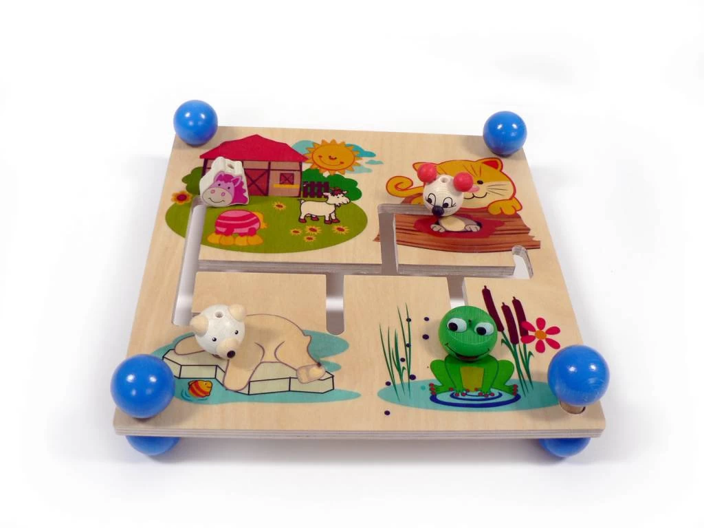 Hess Motoriek Bord Dieren Hout 3 Hess Motoriek Bord Dieren Hout