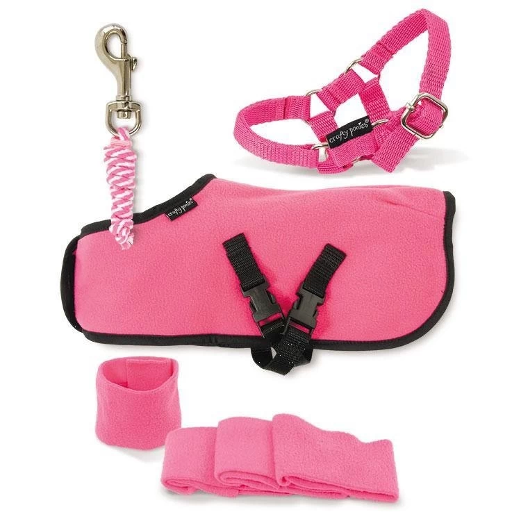 Crafty Ponies Fleecedeken Roze Set 4-delig 3 Crafty Ponies Fleecedeken Roze Set 4-delig