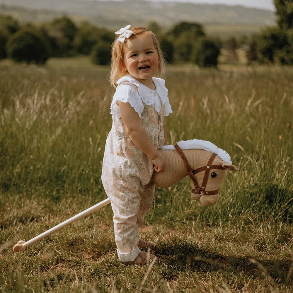 Bigjigs Stokpaard Stokroller Lichtbruin 7 Bigjigs Stokpaard Stokroller Lichtbruin - Afbeelding 5