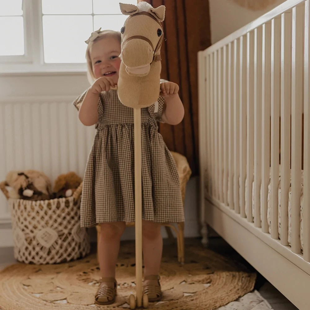 Bigjigs Stokpaard Stokroller Lichtbruin 10 Bigjigs Stokpaard Stokroller Lichtbruin - Afbeelding 8