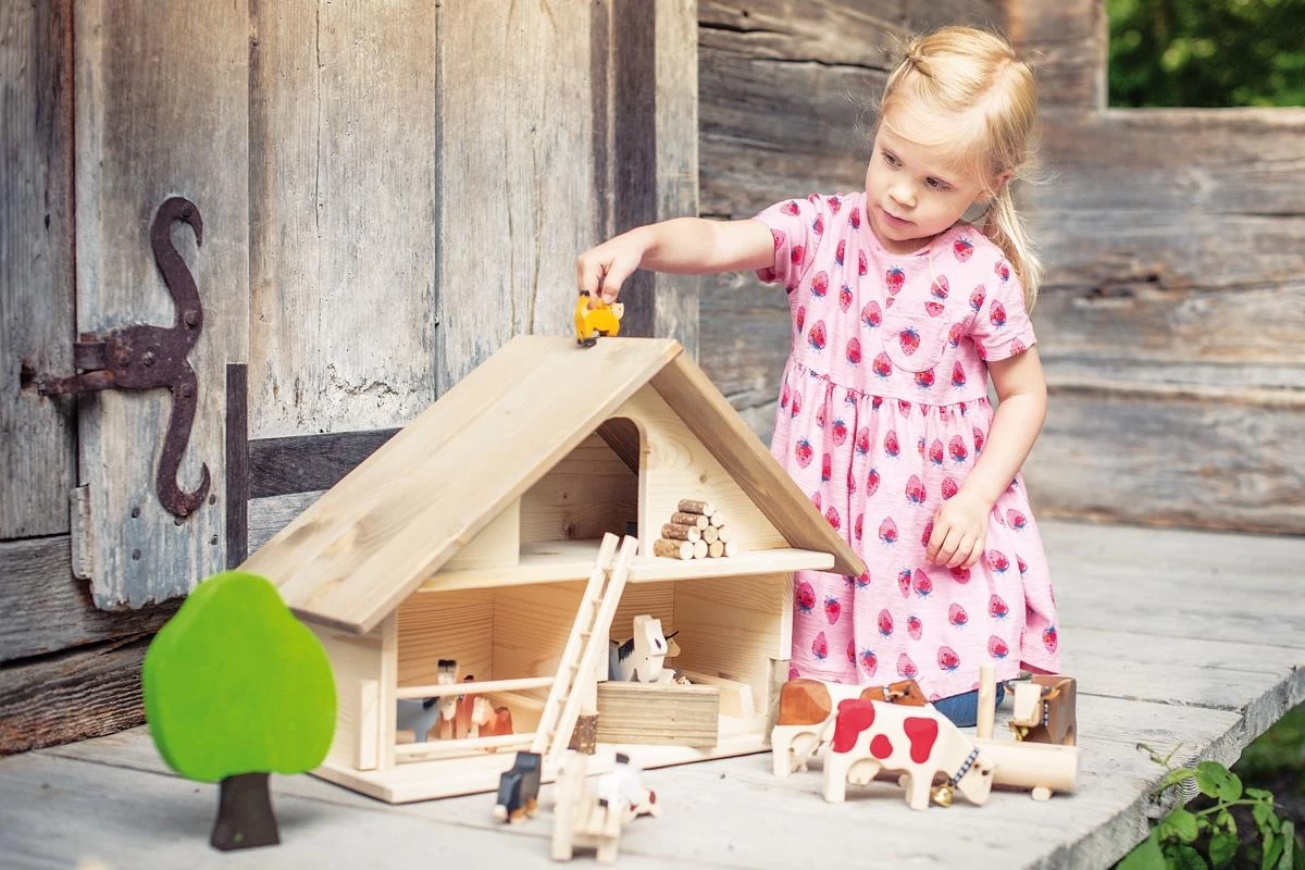 Trauffer Stal 2001 Met Bruin Dak Hout 4 Trauffer Stal 2001 Met Bruin Dak Hout - Afbeelding 2