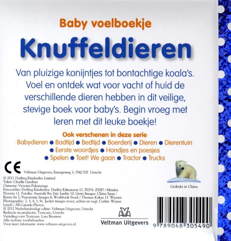 Veltman Uitgevers Baby Voelboekje Knuffeldieren 4 Veltman Uitgevers Baby Voelboekje Knuffeldieren - Afbeelding 2