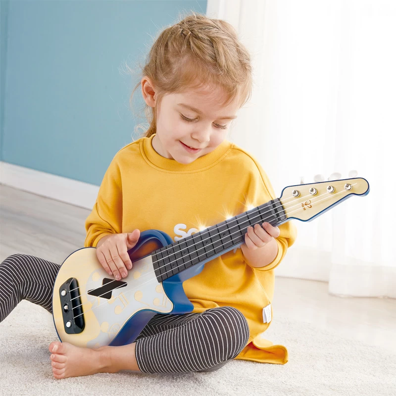 Hape Learn With Lights Ukulele Blue 5 Hape Learn With Lights Ukulele Blue - Afbeelding 3