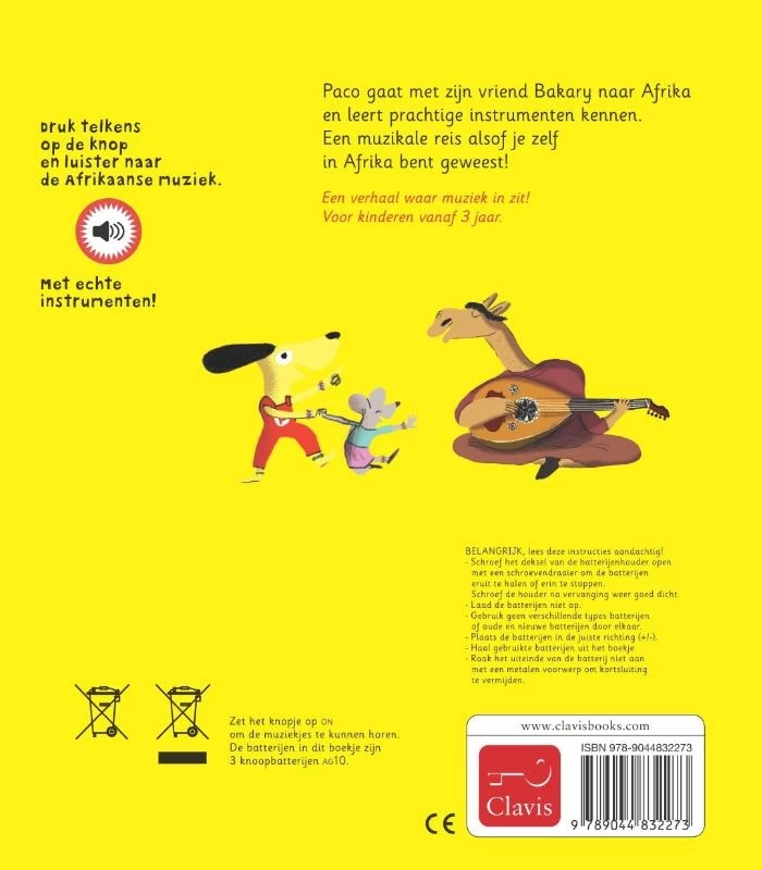 Clavis Paco En De Afrikaanse Muziek (geluidenboekje) 4 Clavis Paco En De Afrikaanse Muziek (geluidenboekje) - Afbeelding 2