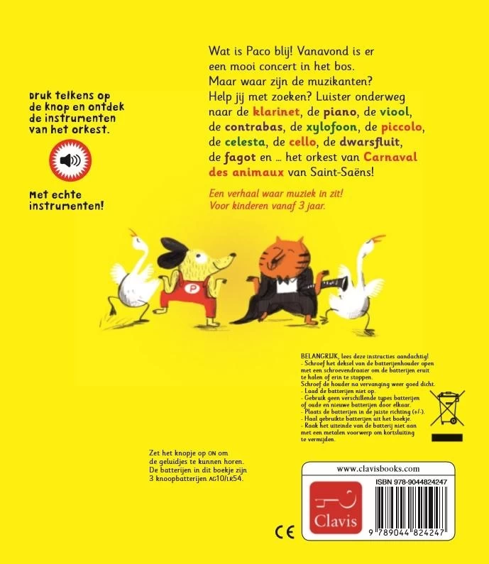 Clavis Paco En Het Orkest (geluidenboekje) 4 Clavis Paco En Het Orkest (geluidenboekje) - Afbeelding 2