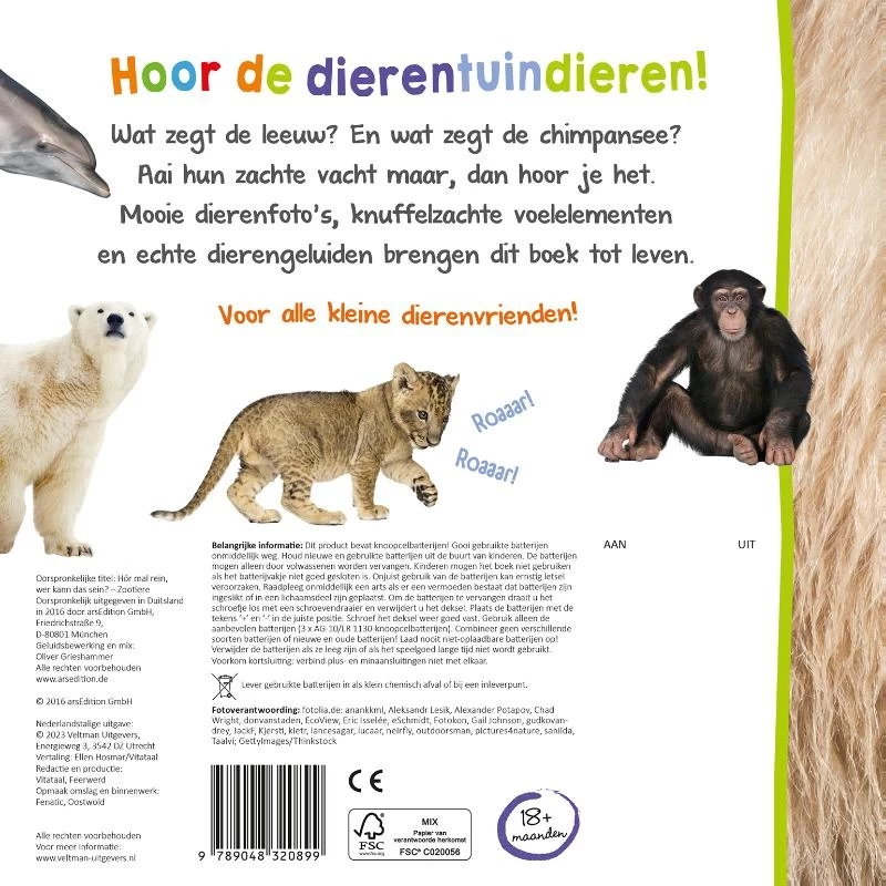 Veltman Uitgevers Welk Dier Hoor Ik Hier? Dierentuin 4 Veltman Uitgevers Welk Dier Hoor Ik Hier? Dierentuin - Afbeelding 2