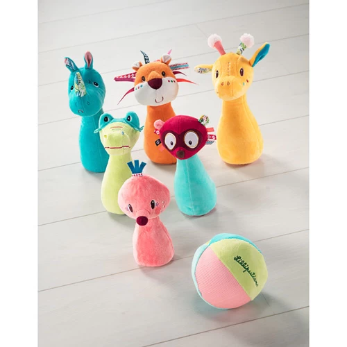 Lilliputiens Kegelspel Jungle Met Knuffeldieren 4 Lilliputiens Kegelspel Jungle Met Knuffeldieren - Afbeelding 2