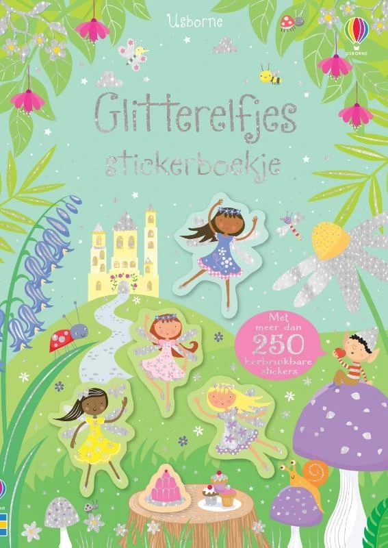 Uitgeverij Usborne Stickerboekje Glitterelfjes 4 Uitgeverij Usborne Stickerboekje Glitterelfjes - Afbeelding 2