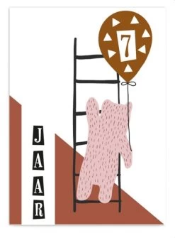 Pepermints Wenskaart 7 Jaar Kat