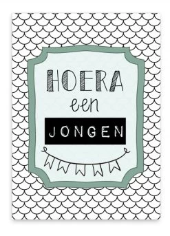 Pepermints Wenskaart Hoera Een Jongen