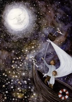 Bijdehansje Postkaart Father Ship