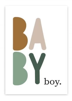 Pepermints Wenskaart Baby Boy.