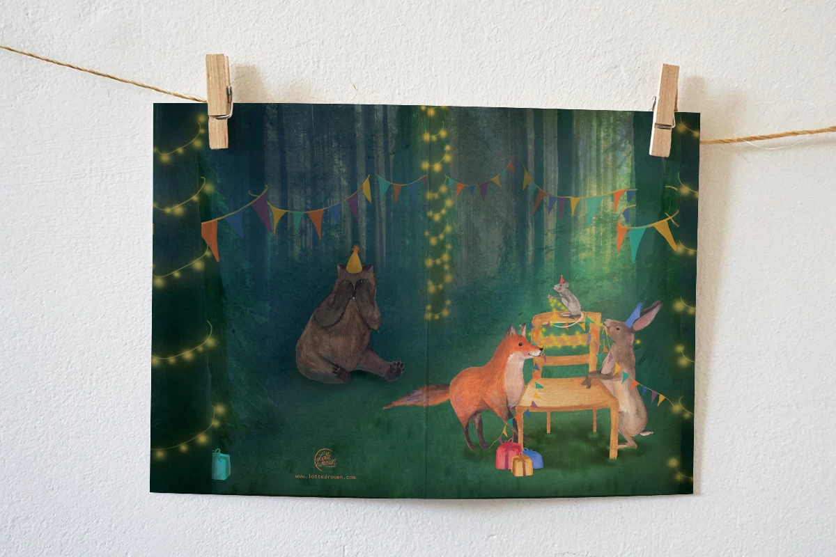 Lotte Drouen Wenskaart Stoel Versieren 4 Lotte Drouen Wenskaart Stoel Versieren - Afbeelding 2