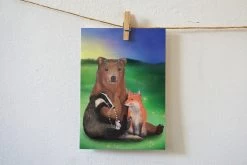 Lotte Drouen Ansichtkaart Bloemenketting Maken