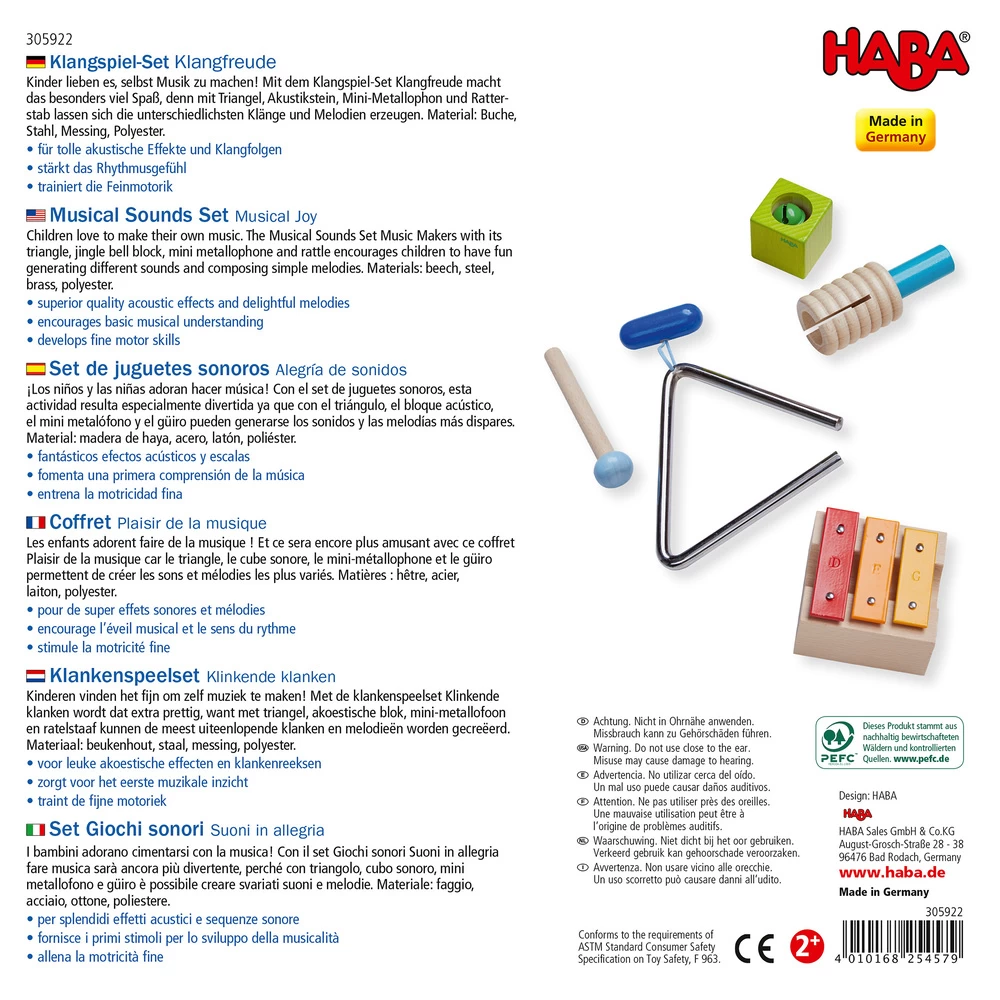 Haba Muziekinstrumenten - Klankenspeelset Klinkende Klanken 5 Haba Muziekinstrumenten - Klankenspeelset Klinkende Klanken - Afbeelding 3