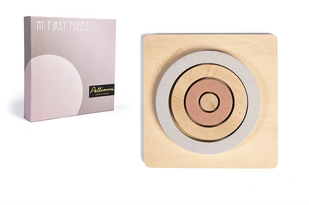 Pellianni Puzzel My First Puzzle Grijs Hout 4 Pellianni Puzzel My First Puzzle Grijs Hout - Afbeelding 2