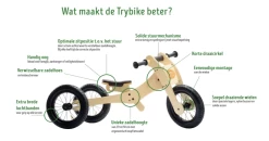 Trybike Loopfiets Hout 4-in-1 Roze -Speelgoed Kortingswinkel image 33