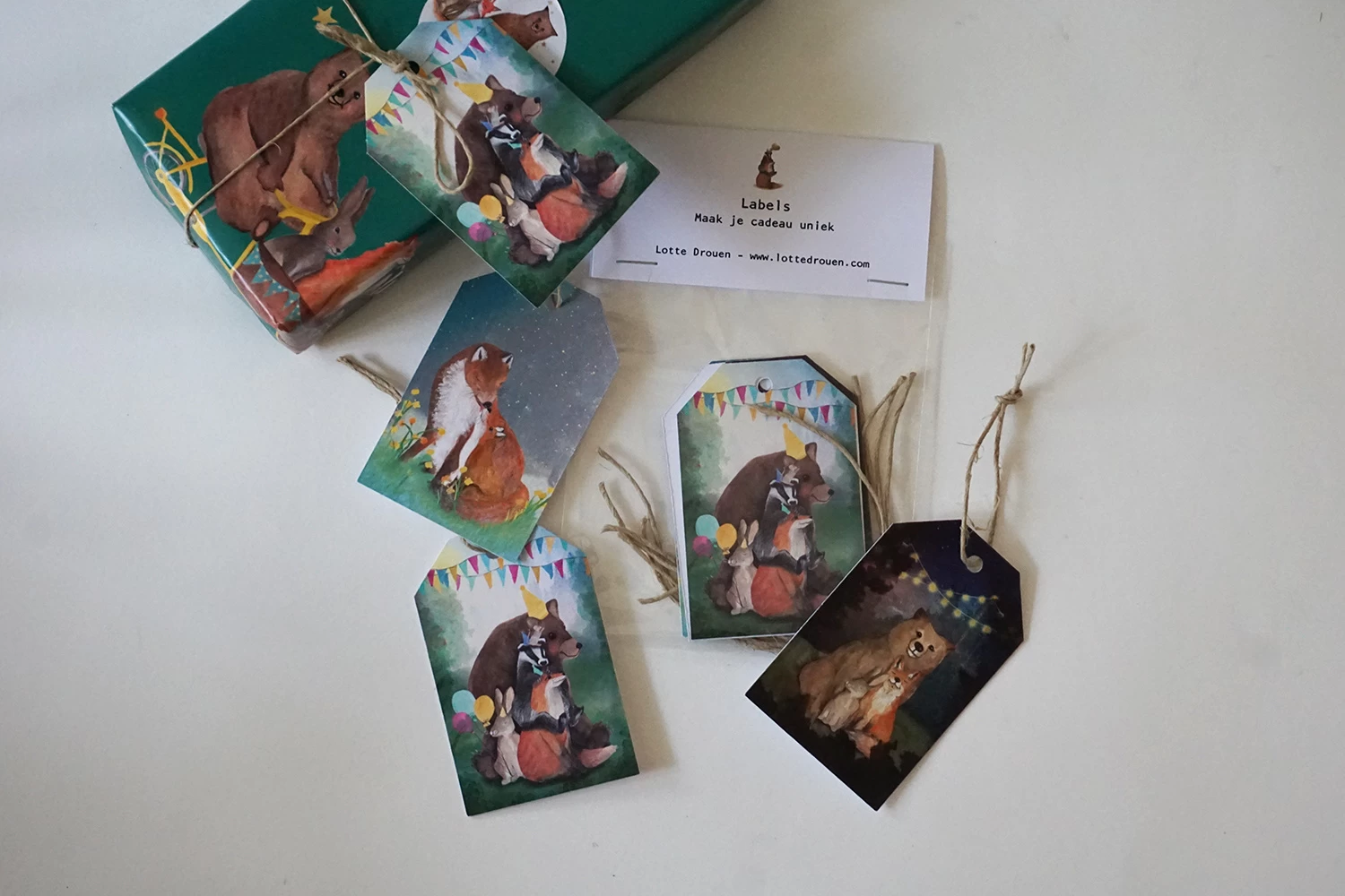 Lotte Drouen Cadeaulabelset Bosdieren 3 Lotte Drouen Cadeaulabelset Bosdieren