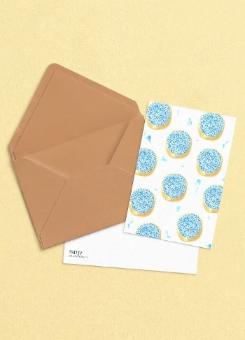 Fritsy Postkaart Beschuit Met Muisjes Blauw 4 Fritsy Postkaart Beschuit Met Muisjes Blauw - Afbeelding 2