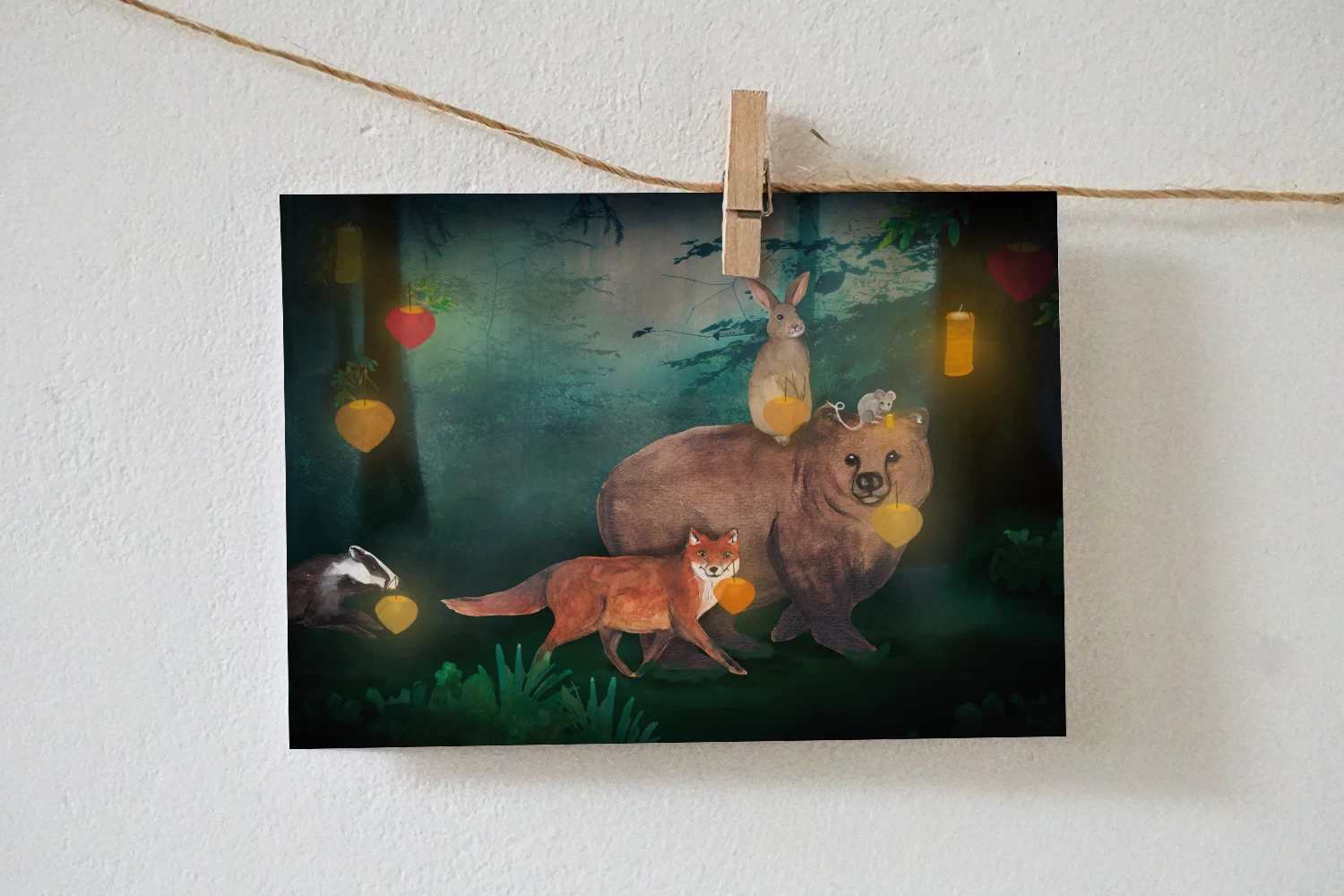 Lotte Drouen Ansichtkaart Lichtjes In De Nacht 3 Lotte Drouen Ansichtkaart Lichtjes In De Nacht