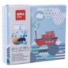 APLI Stickerkaarten Boten 8 Stuks