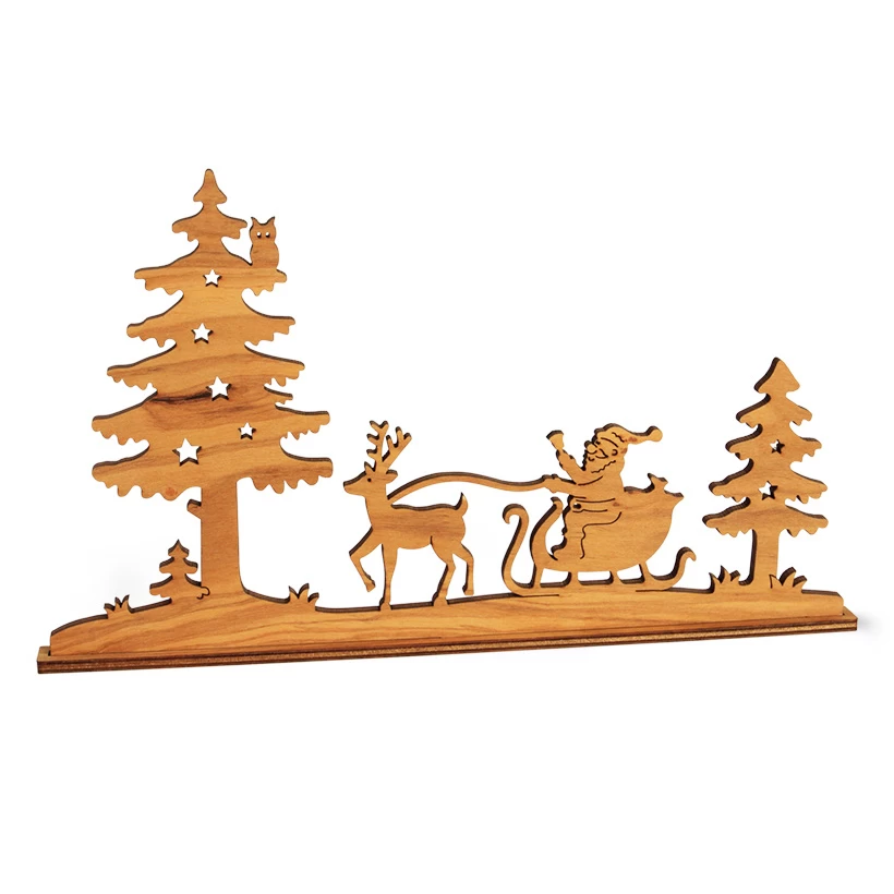 Waldfabrik Kersttafereel Hout Silhouet 4 Waldfabrik Kersttafereel Hout Silhouet - Afbeelding 2