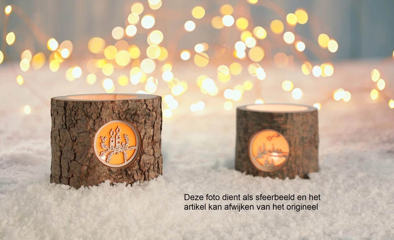 Waldfabrik Sfeerlicht Met Waxinelichthouder Dorpje 4 Waldfabrik Sfeerlicht Met Waxinelichthouder Dorpje - Afbeelding 2