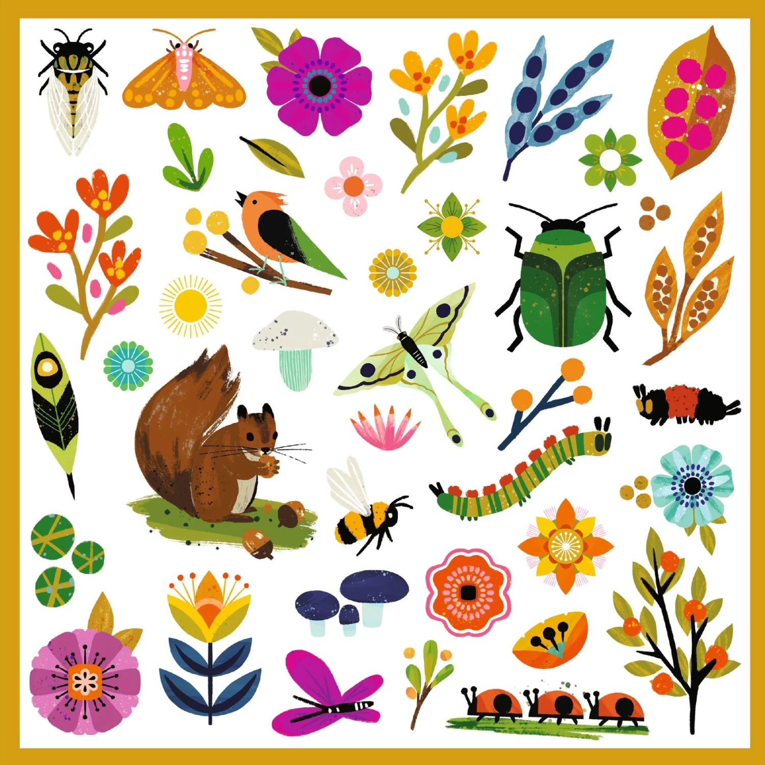 Djeco Stickerset Garden 4 Djeco Stickerset Garden - Afbeelding 3