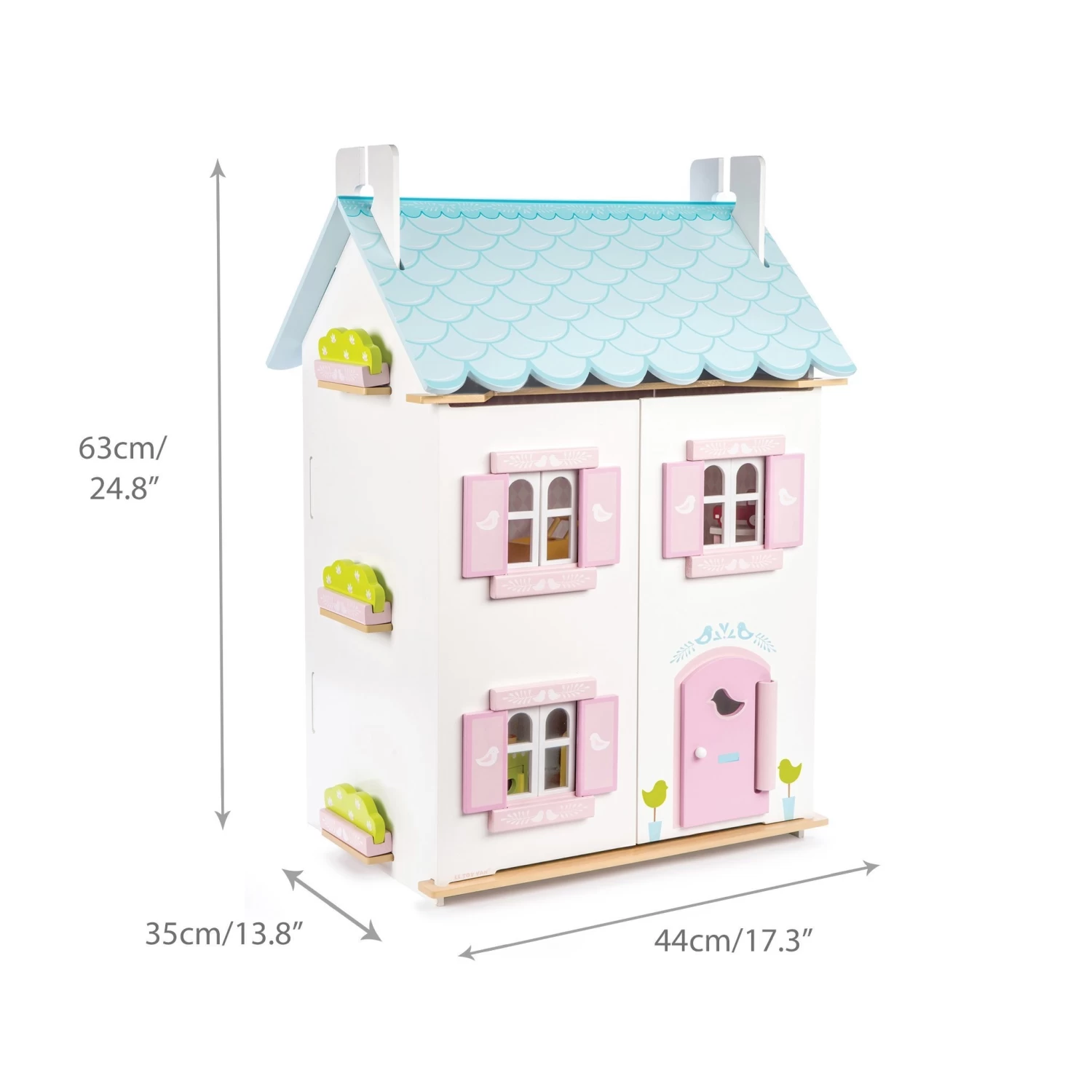 Le Toy Van Poppenhuis Blue Bird Cottage & Furniture 4 Le Toy Van Poppenhuis Blue Bird Cottage & Furniture - Afbeelding 2