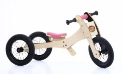 Trybike Loopfiets Hout 4-in-1 Roze