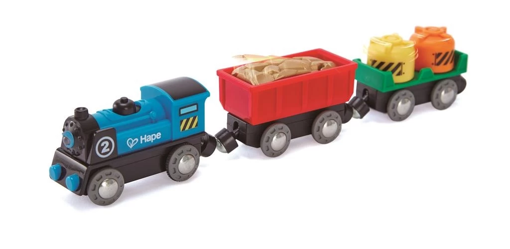 Hape Locomotief Met Wagons Batterij 3 Hape Locomotief Met Wagons Batterij