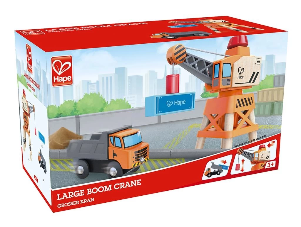 Hape Spoorbaan Uitbreiding Grote Kraan Met Vrachtwagen 6 Hape Spoorbaan Uitbreiding Grote Kraan Met Vrachtwagen - Afbeelding 4