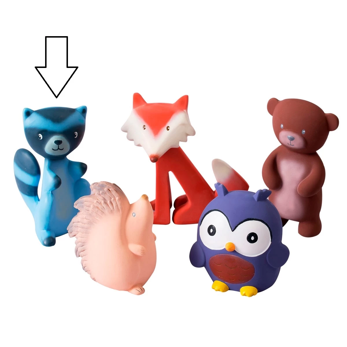 Tikiri Wasbeer Squeaker Bijt- En Knijpspeelgoed 4 Tikiri Wasbeer Squeaker Bijt- En Knijpspeelgoed - Afbeelding 2