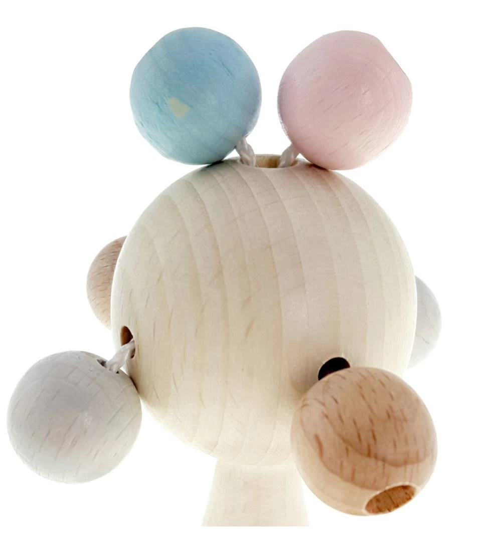 Hess Grijpfiguur Rammelaar Klapperboom Naturel 4 Hess Grijpfiguur Rammelaar Klapperboom Naturel - Afbeelding 2