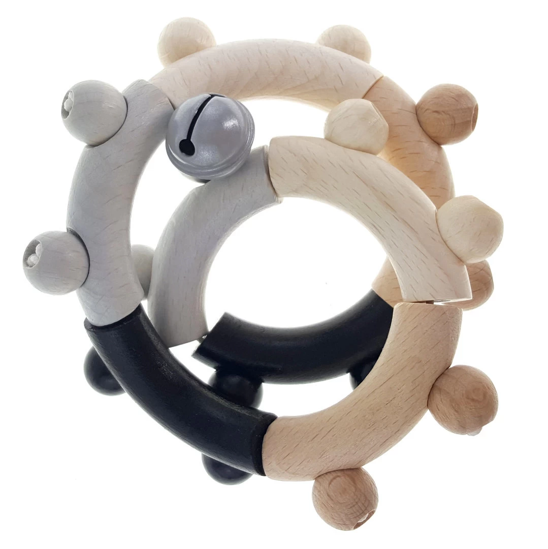 Hess Grijpfiguur Rammelaar Acht Natuurlijk Zwart 4 Hess Grijpfiguur Rammelaar Acht Natuurlijk Zwart - Afbeelding 2