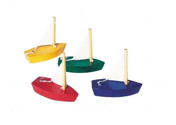 GOKI Mini Zeilboot Hout 3 GOKI Mini Zeilboot Hout